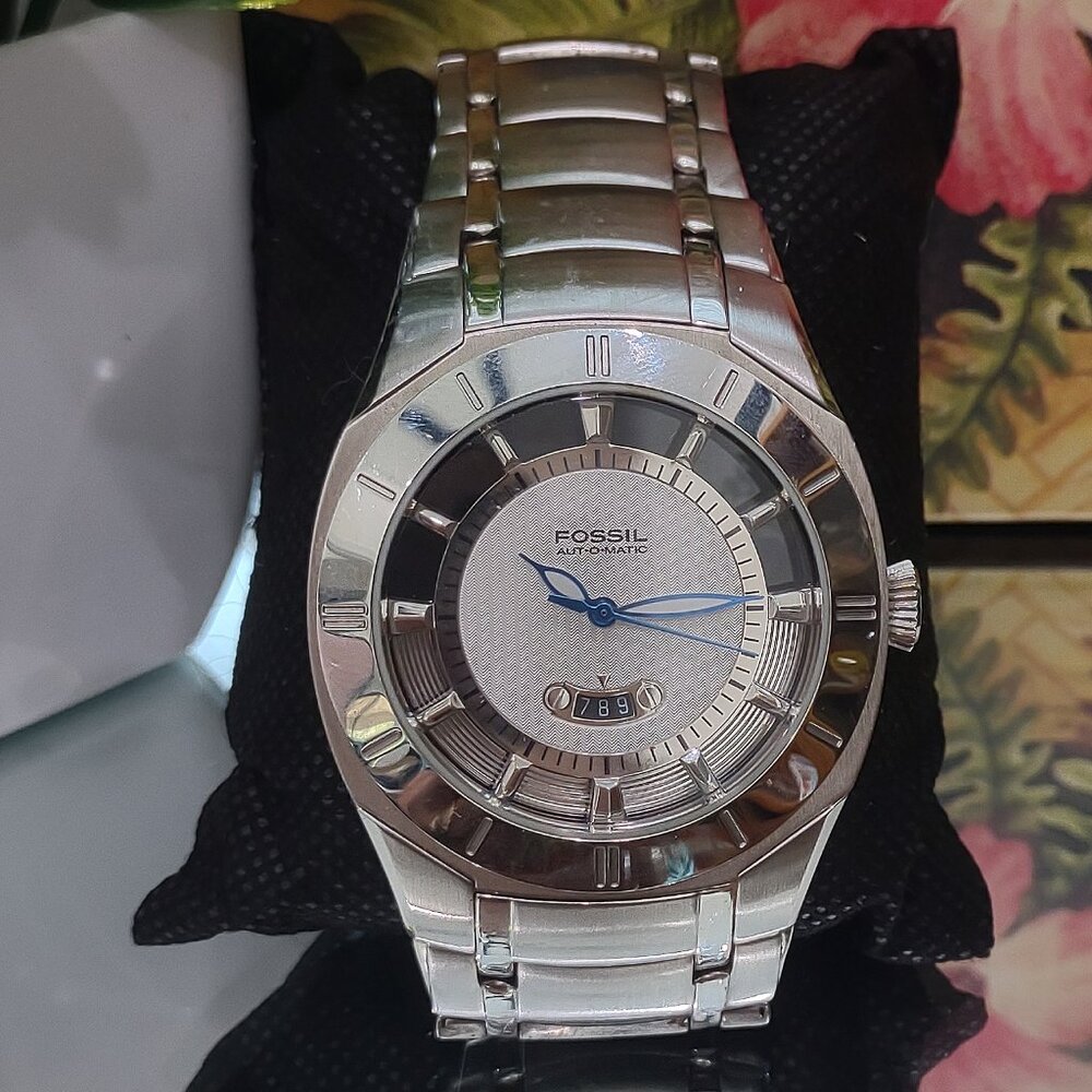 Rare SS FOSSIL ARKITEKT FS-4109 Men's Automatic Watch
